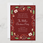 Illustrierte Weihnachtsrahmenfeier Einladung (Vorderseite)