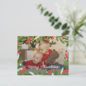 Illustrierte Weihnachtswadenkarte Foto Postkarte (Stehend Vorderseite)