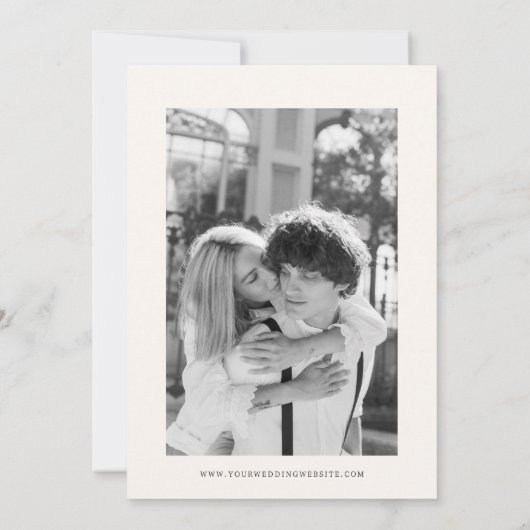 Illustrierte Whimsikeits-Hochzeit Save The Date (Rückseite)