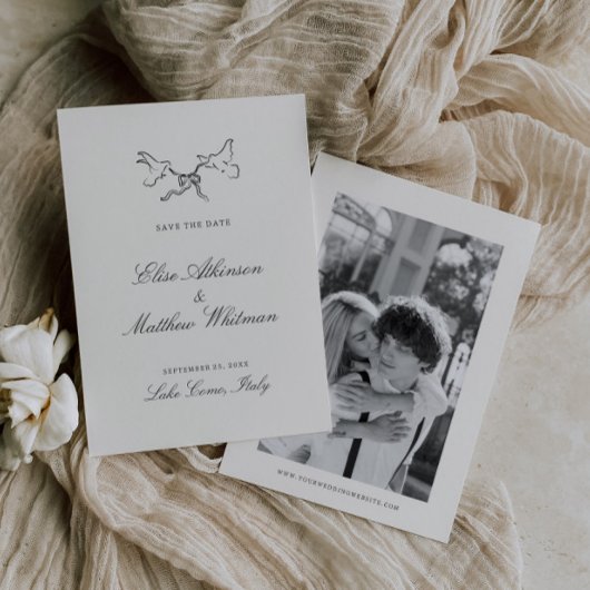 Illustrierte Whimsikeits-Hochzeit Save The Date