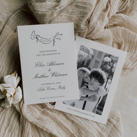 Illustrierte Whimsikeits-Hochzeit Save The Date