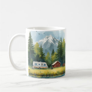 Illustrierte Wohnwagen-Camping-Tasse Kaffeetasse
