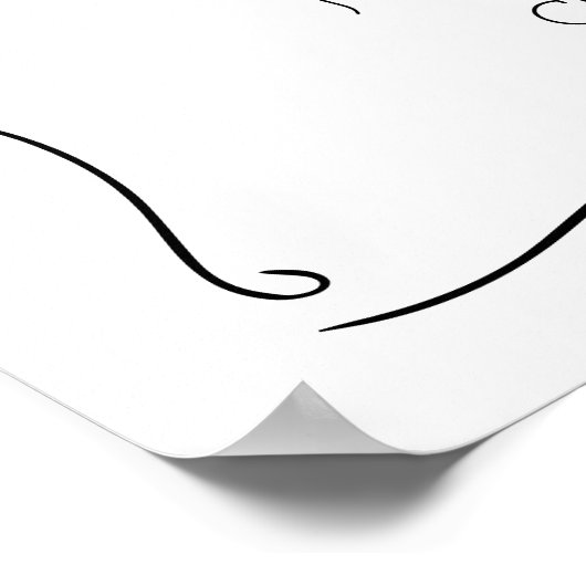 Illustrierter Abschluss in Handschrift willkommen Poster (Ecke)