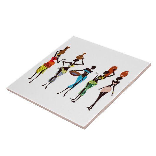 Illustrierter afrikanischer Hintergrund Fliese (Seite)