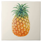 Illustrierter Ananasentwurf Fliese (Vorderseite)