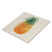 Illustrierter Ananasentwurf Fliese (Seite)