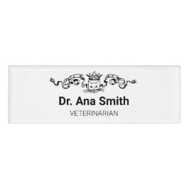 Illustrierter Beruf im Tierarzt Namenschild