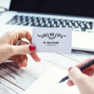 Illustrierter Beruf im Tierarzt Visitenkarte