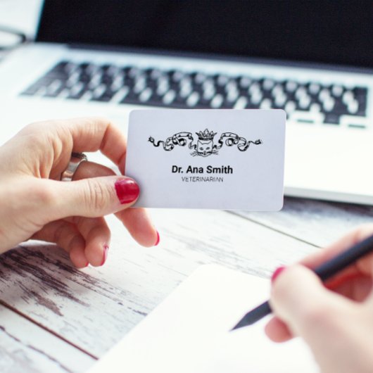 Illustrierter Beruf im Tierarzt Visitenkarte