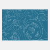 Illustrierter Brunch-Tischschmuck Geschenkpapier Set (Vorderseite 3)