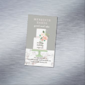 Illustrierter Cake Designer Hochzeitsplaner Magnetische Visitenkarte (Beispiel)