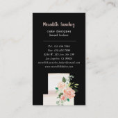 Illustrierter Cake Designer Hochzeitsplaner Visitenkarte (Rückseite)