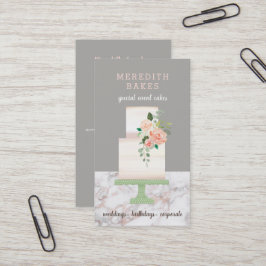 Illustrierter Cake Designer Hochzeitsplaner Visitenkarte