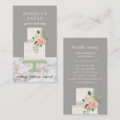 Illustrierter Cake Designer Hochzeitsplaner Visitenkarte (Vorne/Hinten)