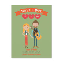 Illustrierter Cartoon Couple Portrait Hochzeit