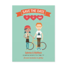 Illustrierter Cartoon Couple Portrait Hochzeit