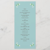 Illustrierter Cartoon Couple Portrait Hochzeit Programm (Rückseite)