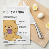 ILLUSTRIERTER CHOW   GESCHIRRTUCH (Viertel Falte)