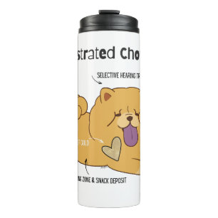 ILLUSTRIERTER CHOW THERMOSBECHER