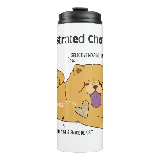 ILLUSTRIERTER CHOW THERMOSBECHER (Vorderseite)
