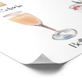 Illustrierter Cocktail Art für Bar oder Küchendeko Poster (Ecke)