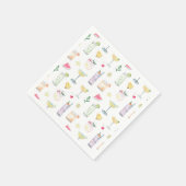 Illustrierter Cocktail während der Sommerhochzeit  Serviette (Ecke)