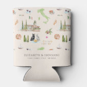 Illustrierter Comer See Hochzeit Italien Dosenkühler (Rückseite)