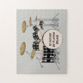Illustrierter Drum Set Hintergrund Puzzle (Vertikal)