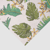 Illustrierter Dschungel verlässt Muster Seidenpapier (Ausschnitt)