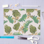 Illustrierter Dschungel verlässt Muster Seidenpapier (Handwerk)