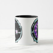 Illustrierter Edelstein Halbmond und Stern. Tasse (Zentrum)