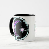 Illustrierter Edelstein Halbmond und Stern. Tasse (Vorderseite Links)