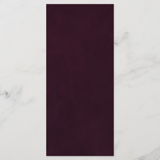 Illustrierter Fall Blumendinner Menükarte (Rückseite)