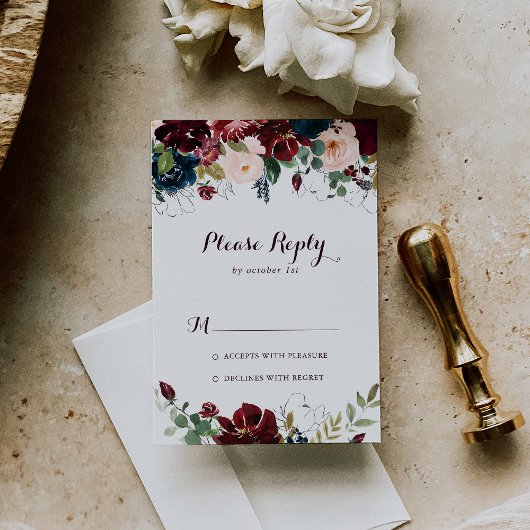 Illustrierter Fall Flora UAWG RSVP Karte