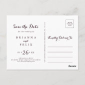 Illustrierter Fall Floral Save the Date Postkarte (Rückseite)