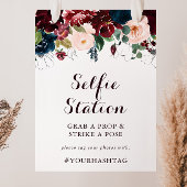 Illustrierter Fall-Selfie-Station - Zeichen Poster