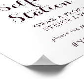 Illustrierter Fall-Selfie-Station - Zeichen Poster (Ecke)