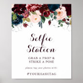 Illustrierter Fall-Selfie-Station - Zeichen Poster (Vorne)