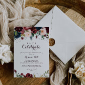 Illustrierter Fall Wasserfarbe Feiern Party Einladung