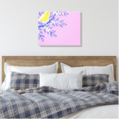 Illustrierter Gelbbbauch Leinwanddruck (Insitu (Schlafzimmer))