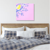 Illustrierter Gelbbbauch Leinwanddruck (Insitu (Schlafzimmer))
