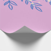 Illustrierter Gelbbvogel auf rosa Hintergrund Geschenkpapier (Ecke)