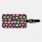 Illustrierter Gepäckkasten des niedlichen retro Gepäckanhänger (Vorderseite horizontal)