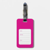 Illustrierter Gepäckkasten des niedlichen retro Gepäckanhänger (Rückseite vertikal)