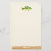 Illustrierter Großfisch Briefpapier (Vorne/Hinten)