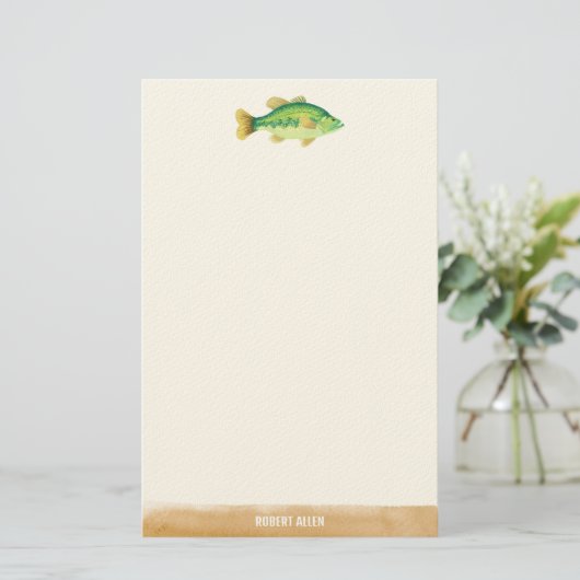 Illustrierter Großfisch Briefpapier (Stehend Vorderseite)