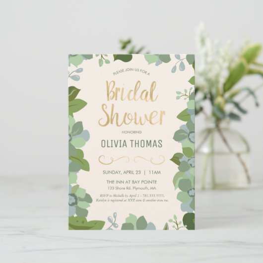 Illustrierter Grüner Frühling, Blüte Einladung (Stehend Vorderseite)