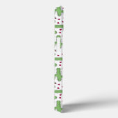 Illustrierter Kaktus u. rosa Blumen-Muster Case-Mate iPhone Hülle (Rückseite / Rechts)