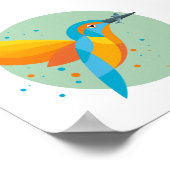 Illustrierter Kingfisher Poster (Ecke)