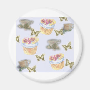 illustrierter kleiner Kuchen Teacupschmetterling Magnet